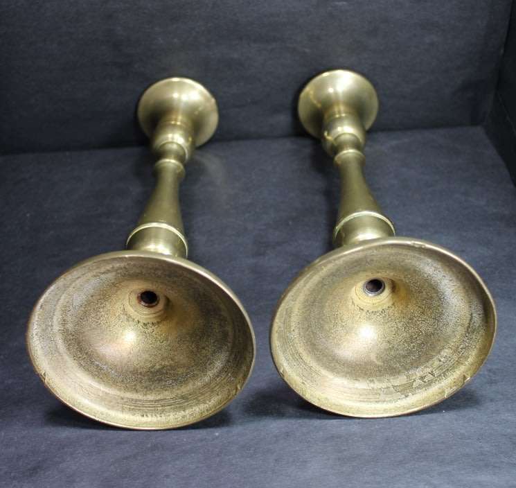 Pair of Vintage Brass Candlestick Holders