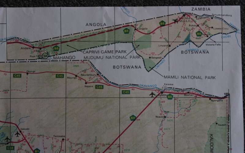 Vintage Namibia Folded 1994 Road Map