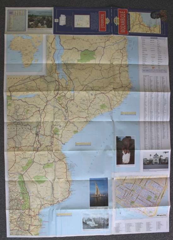Globetrotter Folded Map of Mozambique 1997