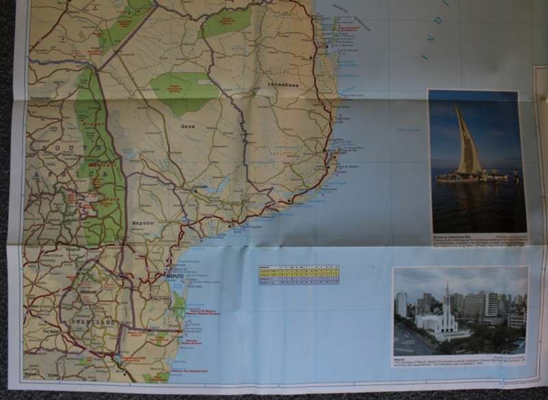 Globetrotter Folded Map of Mozambique 1997