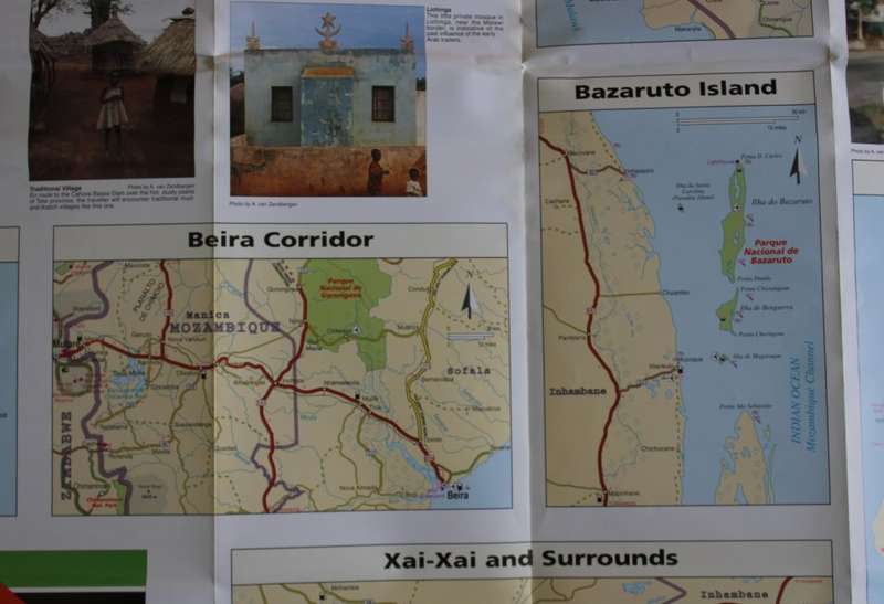 Globetrotter Folded Map of Mozambique 1997