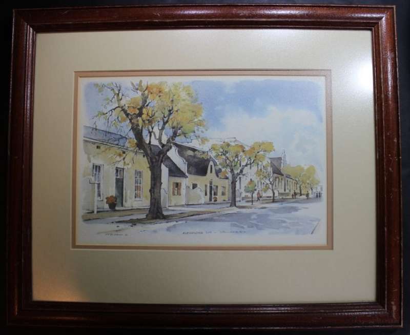 Alexander Street, Stellenbosch By A H Bridgman 1983 Framed Print