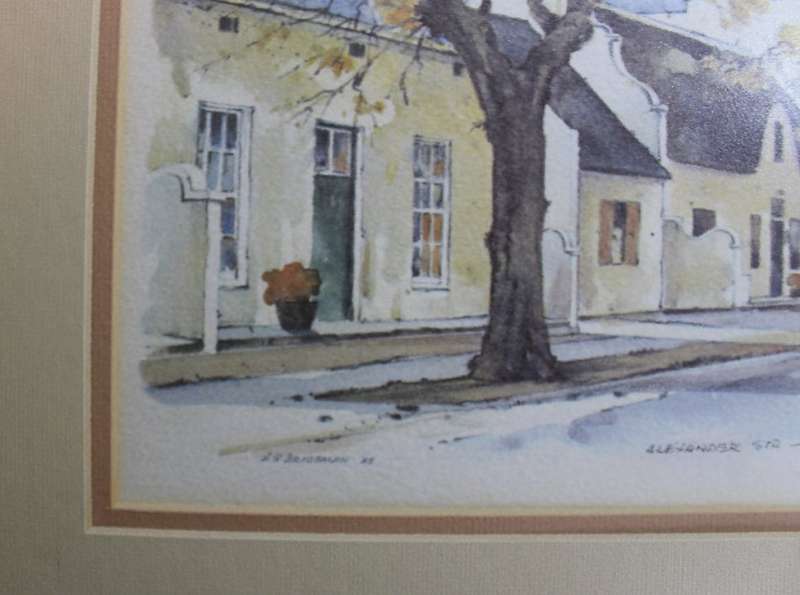 Alexander Street, Stellenbosch By A H Bridgman 1983 Framed Print