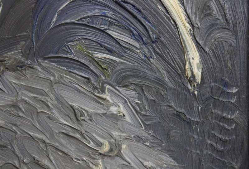 `hemispheres` an Original Oil Abstract Finger Painting By S Davies 1998