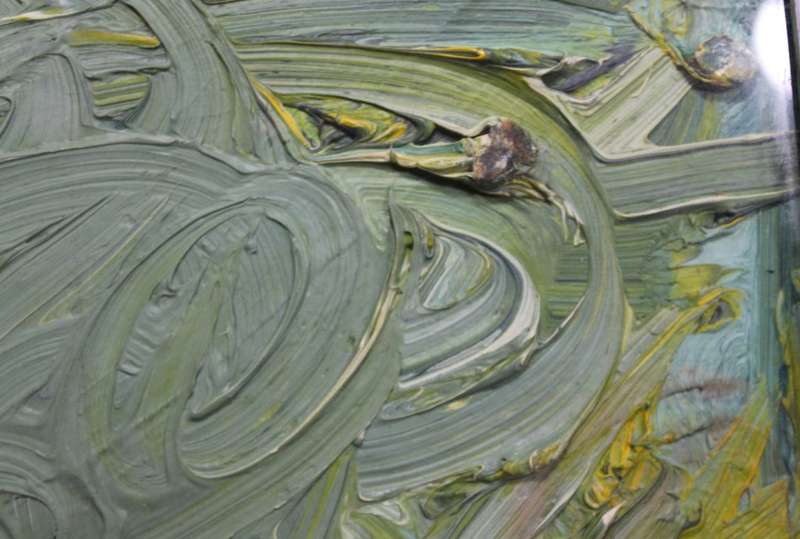 `swirls` an Original Oil Abstract Finger Painting By S Davies 1998