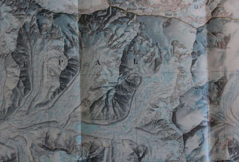 National Geographic Folded Map of Mount Everest November 1988
