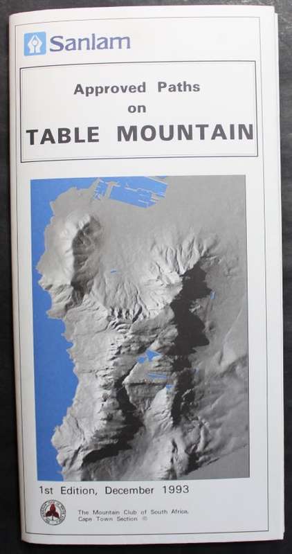 Mountain Club South Africa Approved Paths of Table Mountain Folded Map 1993