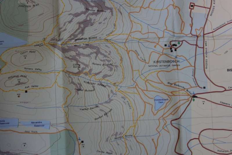 Mountain Club South Africa Approved Paths of Table Mountain Folded Map 1993