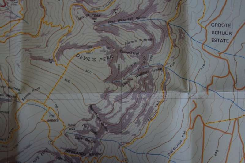 Mountain Club South Africa Approved Paths of Table Mountain Folded Map 1993