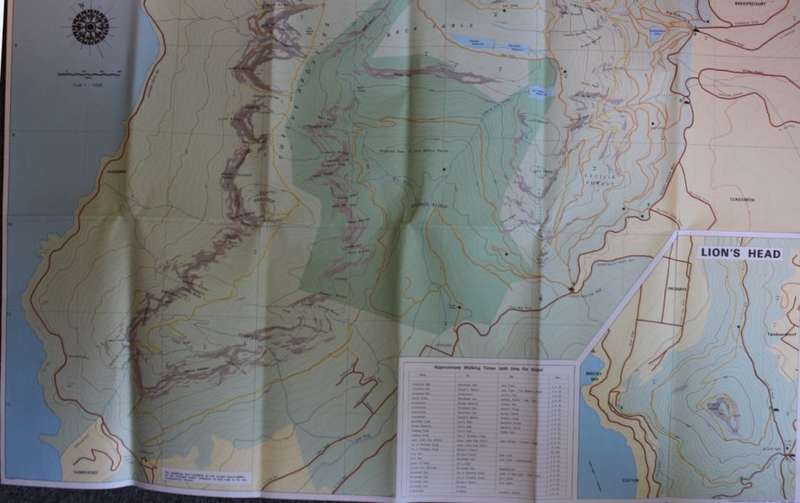 Mountain Club South Africa Approved Paths of Table Mountain Folded Map 1993