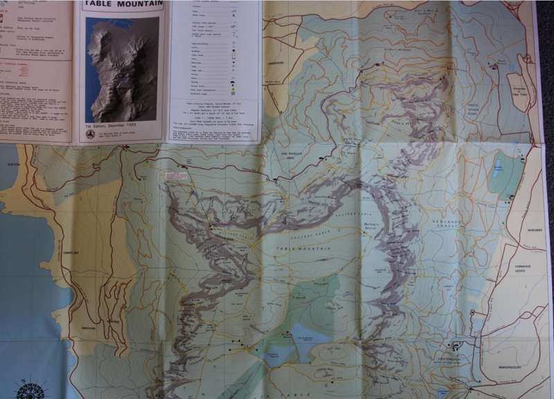Mountain Club South Africa Approved Paths of Table Mountain Folded Map 1993