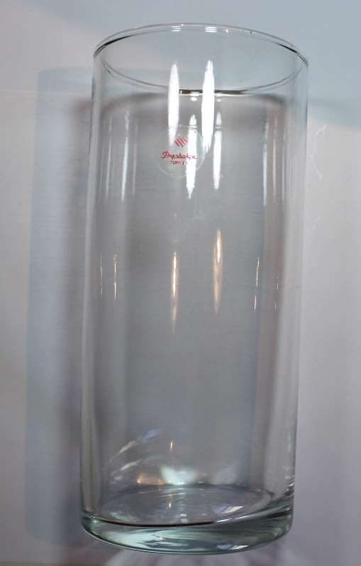Tall Round Pasabache Glass Vase, Made In Turkey