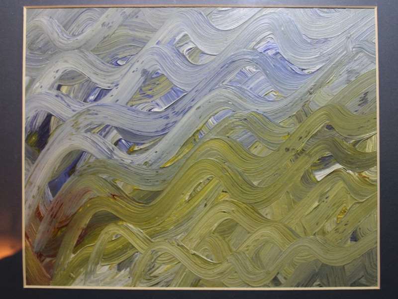 `jet streams` an Original Oil Abstract Finger Painting By S Davies 1999