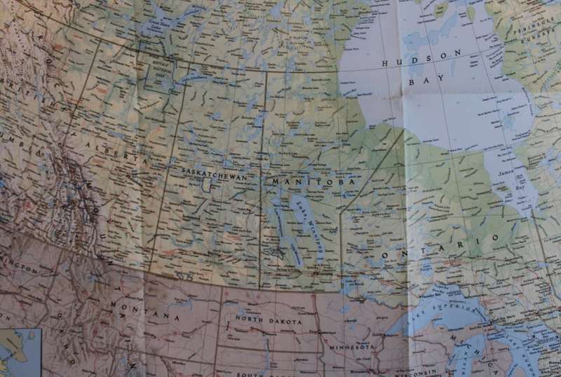National Geographic Folded Map Canada November 1985