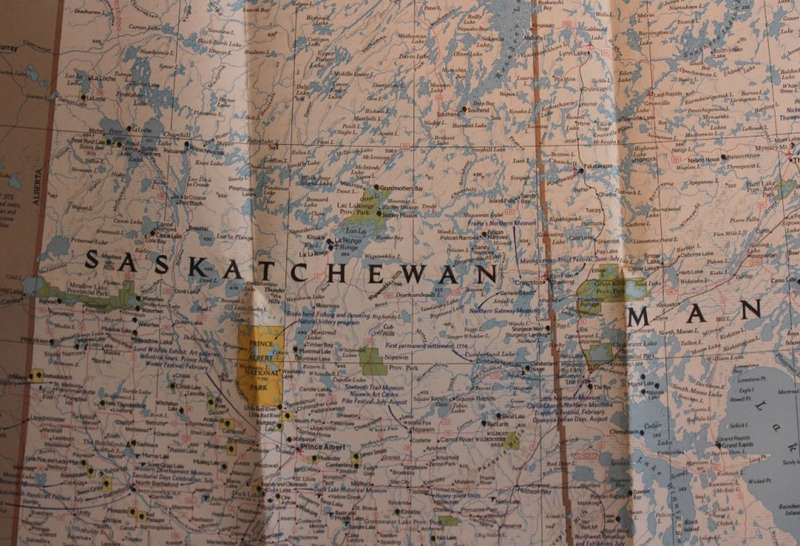National Geographic Folded Map Close Up Canada Series Saskatchewan Manitoba May 1979