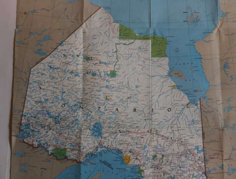 National Geographic Folded Map Close Up Canada Series Ontario December 1978