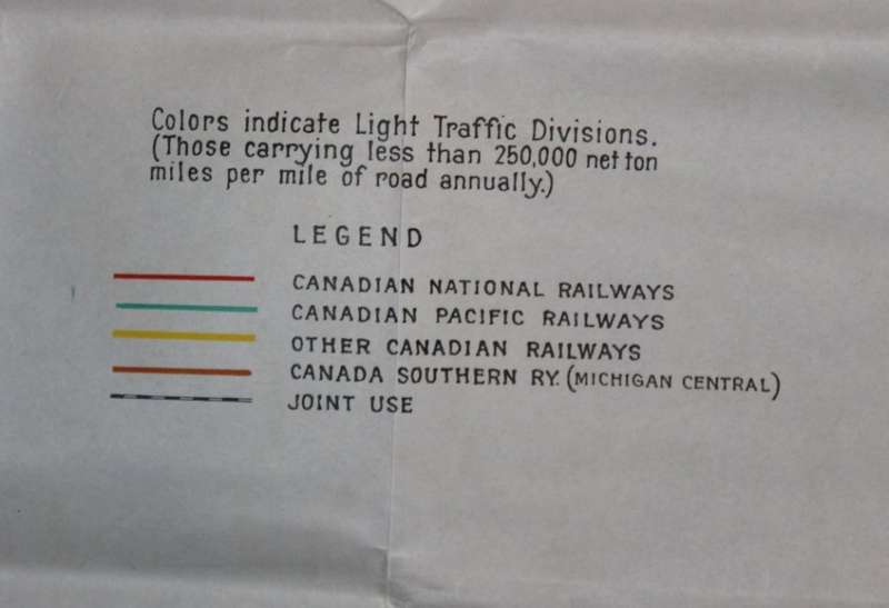 Railroads of Canada Freight Density Folded Map 1932