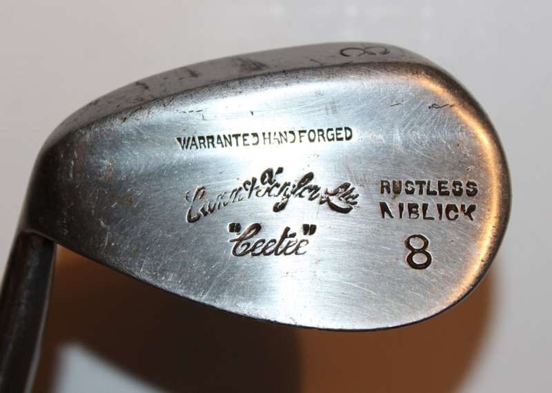 Vintage Cann & Taylor Ltd 8 Iron Niblick Left Hand Golf Club