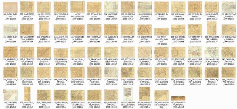 SA Imperial 1900 - 1919 Set of 66 Digital Maps 16GB USB Flash Drive
