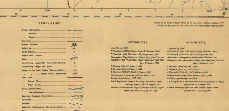 Caprivi Strip and Okavango Delta 1945 6 x Maps Digital Download