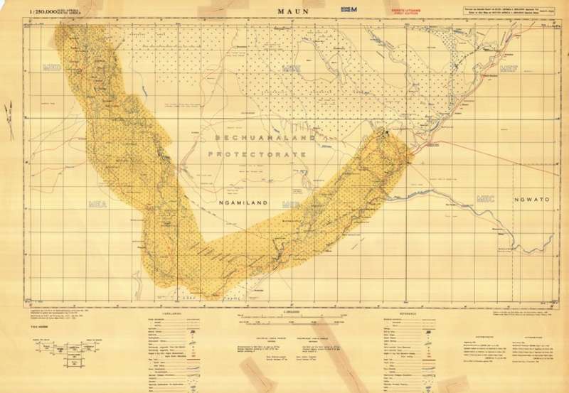 Caprivi Strip and Okavango Delta 1945 6 x Maps Digital Download