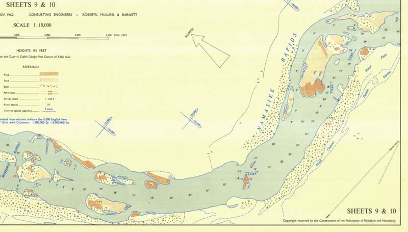 Zambezi River (Sioma - Katima Mulilo) Navigational Study 1963 11 x Maps Digital Download