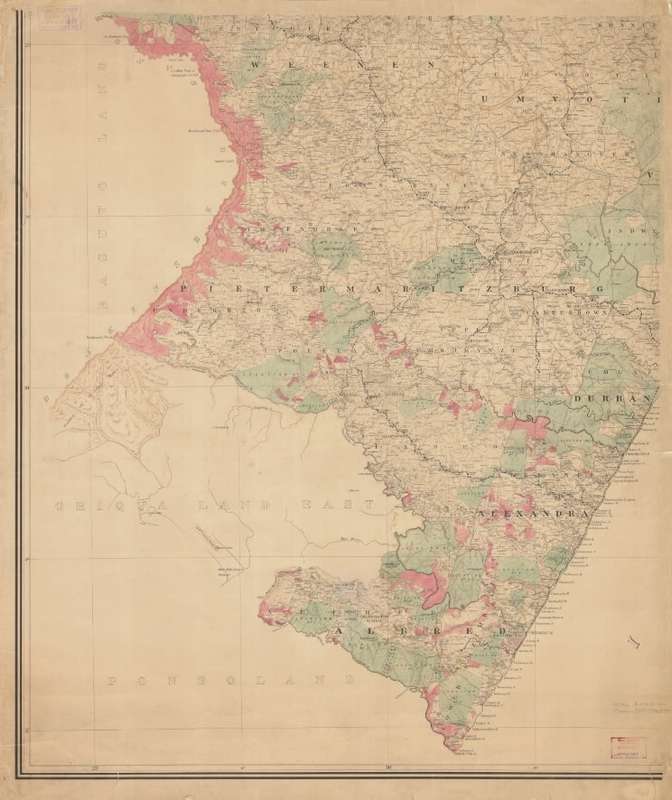 Map of the Colony of Natal 1904 4 x Maps Digital Download