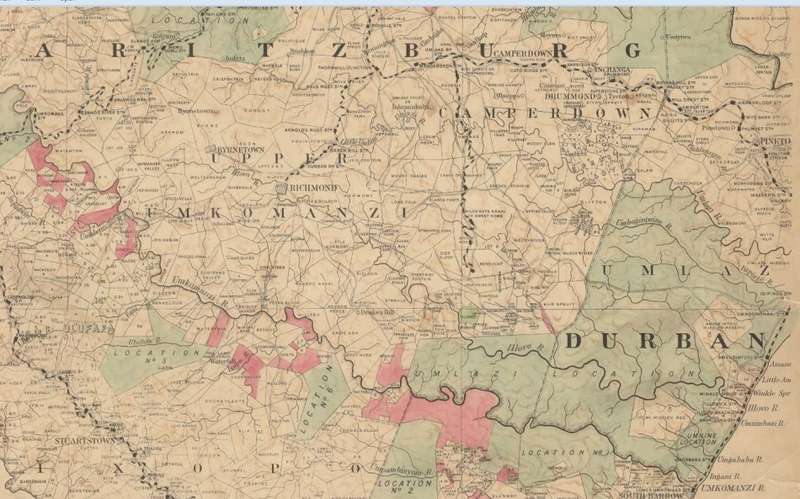 Map of the Colony of Natal 1904 4 x Maps Digital Download