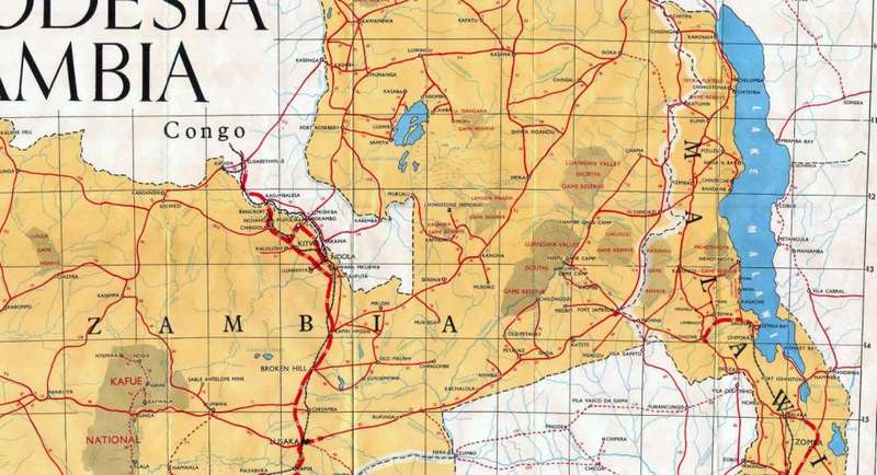Malawi, Rhodesia & Zambia 1966 & Southern Africa National Geographic 1962 2 x Maps Digital Download