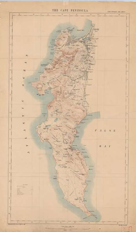 Cape Peninsula 1909 War Office Map Digital Download