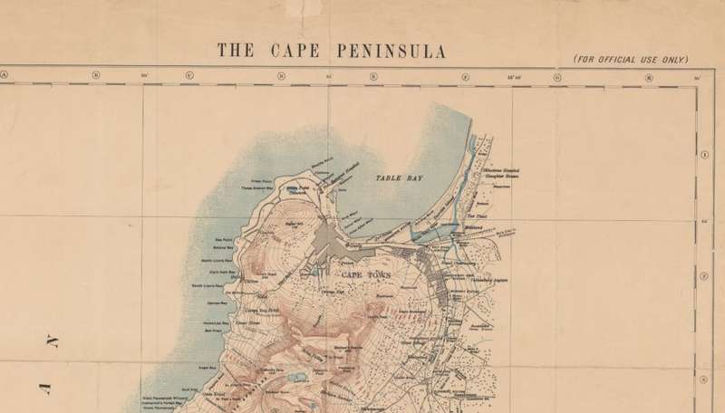 Cape Peninsula 1909 War Office Map Digital Download