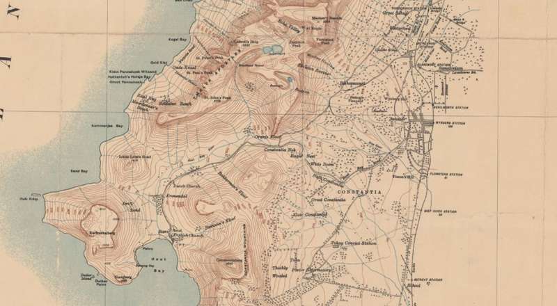 Cape Peninsula 1909 War Office Map Digital Download