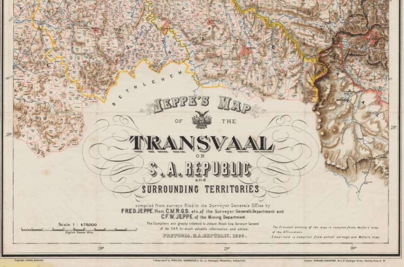 Jeppe`s Transvaal 1899 6 x Maps Digital Download