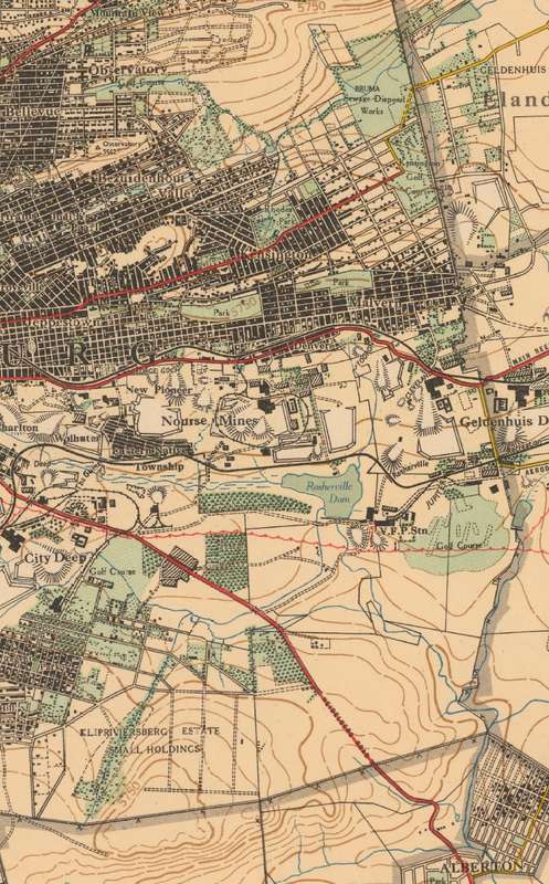 Witwatersrand Central, East and West, Topographical Map 1935, Set of 3 x Maps Digital Download.
