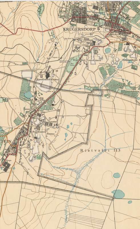 Witwatersrand Central, East and West, Topographical Map 1935, Set of 3 x Maps Digital Download.