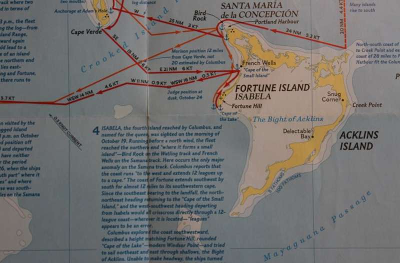 National Geographic Folded Map Where Did Colombus Discover America Nov 1986