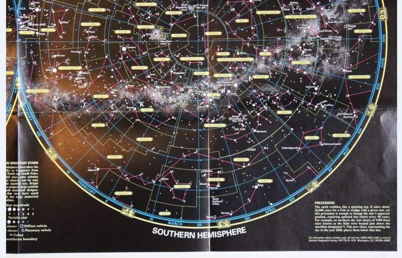 National Geographic Folded Poster The Heavens Dec 1995