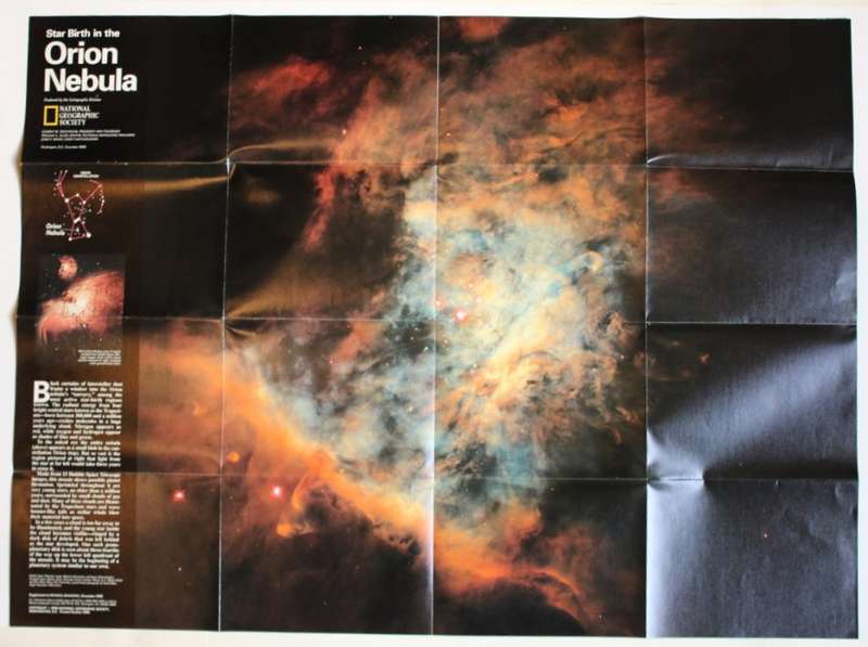 National Geographic Folded Poster The Heavens Dec 1995