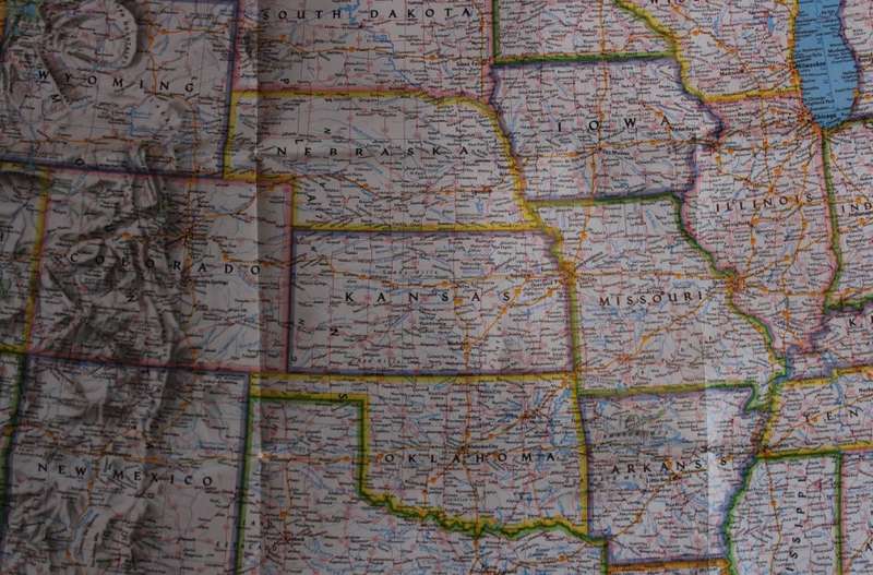 Large National Geographic Folded Map United States Nov 1993