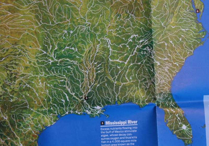 Large National Geographic Folded Map United States Nov 1993