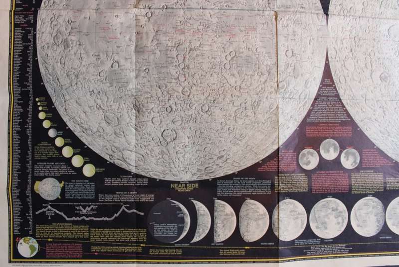 National Geographic Folded Poster The Earth`s Moon 1969.