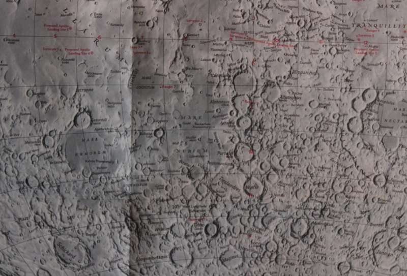 National Geographic Folded Poster The Earth`s Moon 1969.
