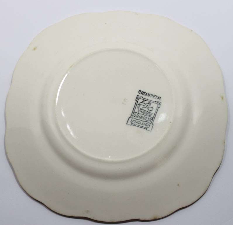 Vintage Grindley Cream Petal Tea Plates x Four