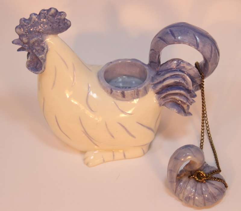 Nini Cockerel Ring and Jewellery Storage Ornament, Made In Japan