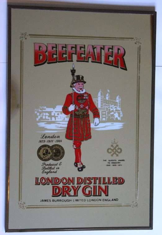 Beefeater London Distilled Dry Gin Bar Mirror