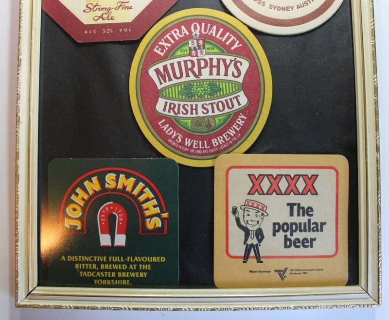 Assorted International Bar Mats - Framed.