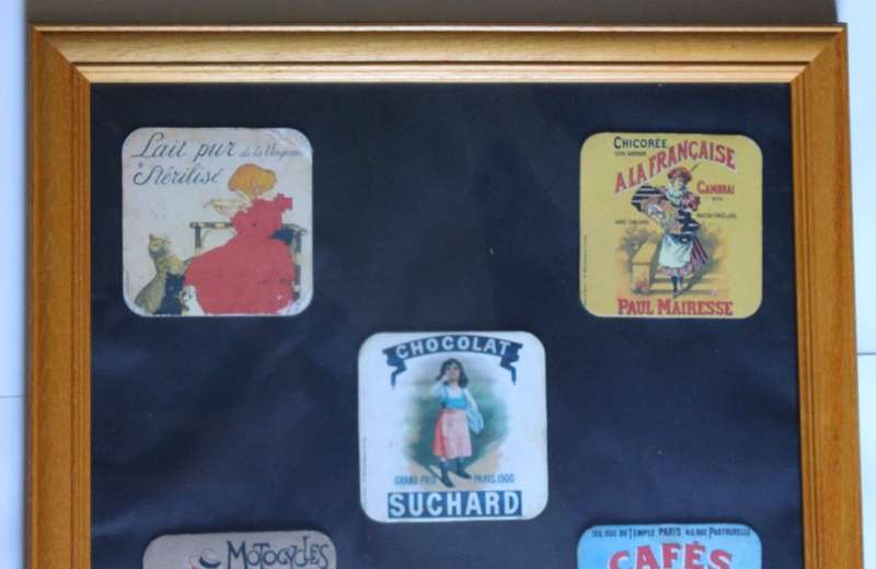 French Theme Sidewalk Cafe and Bar Mats in Frame