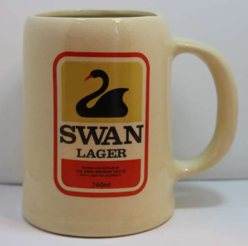Swan Lager Beer Mug Circa 1984.