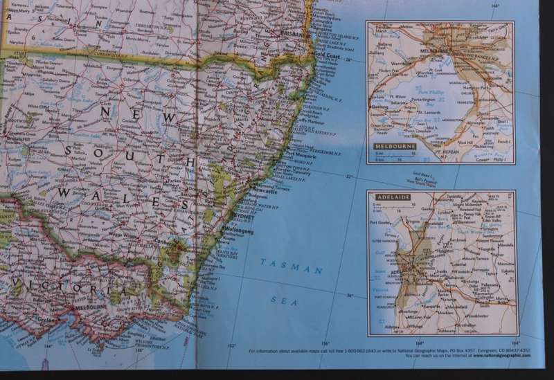 National Geographic Folded Map Australia July 2000