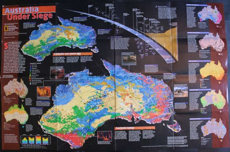 National Geographic Folded Map Australia July 2000